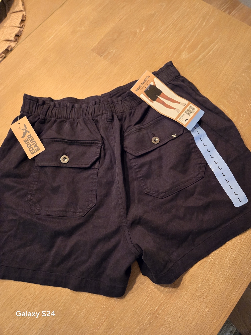 Eddie Bauer Womens Shorts L Black Everyday Short New NWT